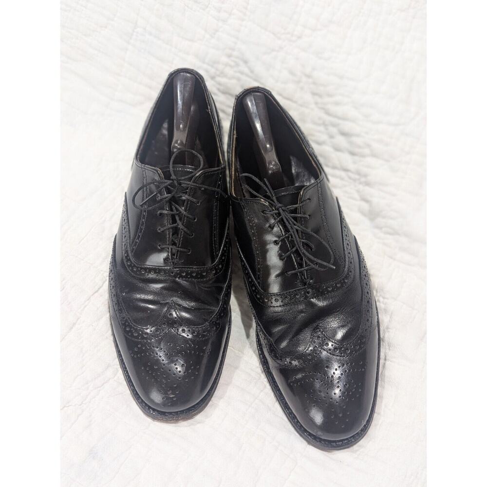 Mens Dexter Wingtip Shoes Made In USA Sz 10.5 M Black